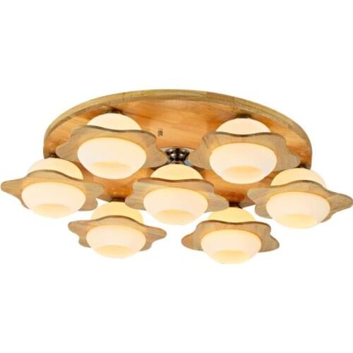 Solid Wooden ceiling lights Nordic Japanese light simple hallway bedroom restaurant lamp solid wood ceiling lamp ZH MZ70