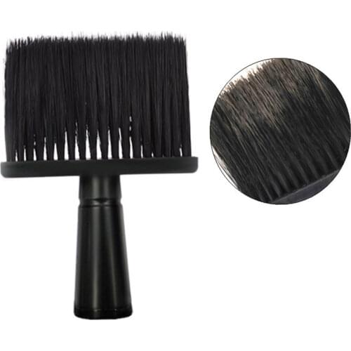 1PC Black Soft Hair Brush Neck Face Duster Hairdressing Hair Cutting Cleaning Brush for Barber Salon Hairdressing Styling Tools
