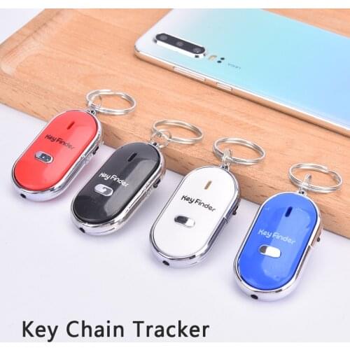Smart Key Finder Anti-lost Sensor Keychain Tracker LED With Whistle Clap Locator