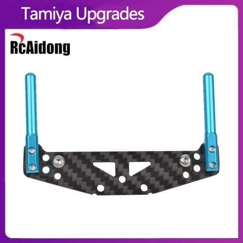 TT-01 Aluminum Front Rear Body Post Mounts/Carbon Fiber Shock Tower Set for 1/10 Tamiya TT-01 RC Drift Car Upgrades Parts