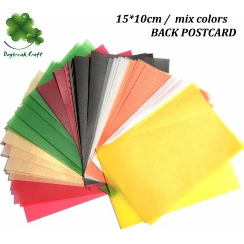 Pack of 50) Colorful sulfuric acid cardboard / back postcard paper for printing / Transfering / CAD Drawing / gift packing