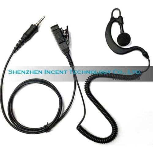 VOIONAIR 2pcs/lot Restaurant G Shape Ear Hook Earpiece Earphone Headset Inline PTT for Vertex EVX-S24 VX-6R VX-7R VX-177