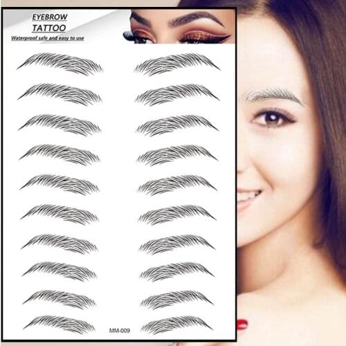6D Temporary Eyebrow Tattoo Stickers Hair-Like False Eyebrows Waterproof Long Lasting Eye Brow Papers Makeup Cosmetics Tools
