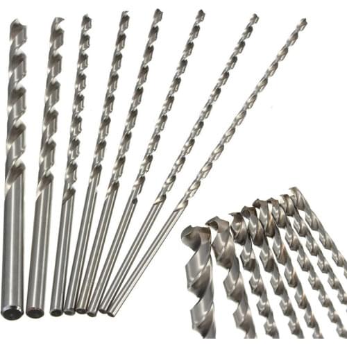 1pc 4-10mm HSS Twist Drill Bit Extra Long 200mm Straight Shank Drill Bit For Metal Plastic Power Tool