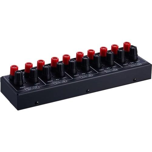1 Input 4 Output Passive Audio Signal Switcher Selector 300W Signal Distribution Panel T0681