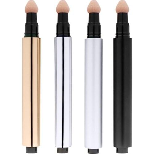 100Pcs 3ml Empty Concealer Aluminum Press Pen Lip Gloss tubes Liquid Foundation Bottles Cosmetic Container