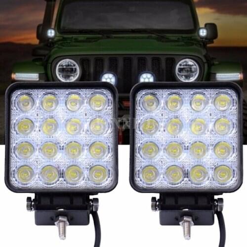 20PCS 48W LED Waterproof Light Bar Square Car Work Lamp Car-styling Spotlight For SUV Truck Motorcycle Fog Car Lamp