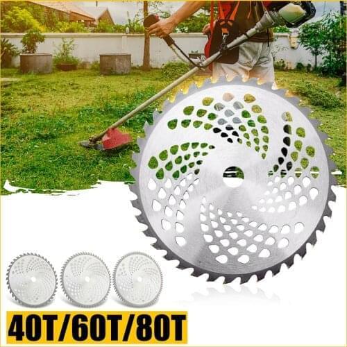 255MM 40/60/80 Teeth Brush Cutter Blade Lawn Mower Cutter Replacement Grass Trimmer Head Lawnmower Parts Garden Power Tools