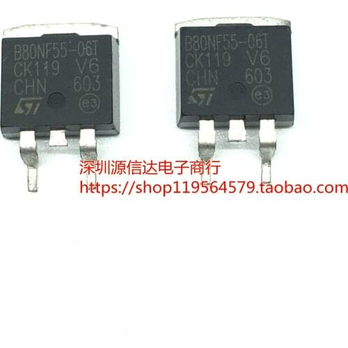 New original STB80NF55-06T B80NF55 80A 55V TO-263 FET imported from stock
