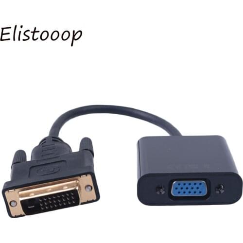 DVI-D to VGA Converte 24+1 25Pin to 15Pin 1080P HDTV Adapter Male to Female Cable Converter for PC Computer HDTV Monitor Display