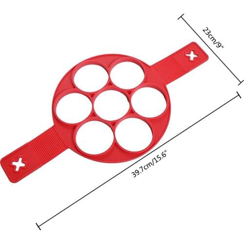 Nonstick Pancake Maker Egg Ring Maker Silicone Pancake Mold Fixator Baking Cooking Tool Pastry Omelets Easy DIY Flipper kitchen