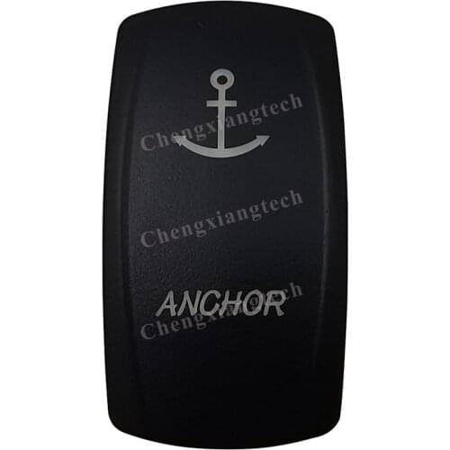 Car Boat Truck Backlit Swtich Cap- Laser Engraving - ANCHOR -for Led Carling Arb Narva 4x4 RV Rocker Switch, Cover Only