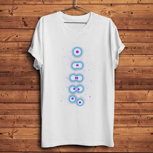 Cell division funny biology geek tshirt Men new White short sleeve Casual T Shirt Unisex nerd geeker streetwear tee