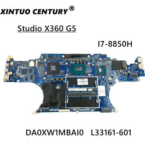 FOR HP ZBook Studio G5 Laptop Motherboar I7-8850H P1000 4G GDDR5 DA0XW1MBAI0 L33161-001 L33161-601