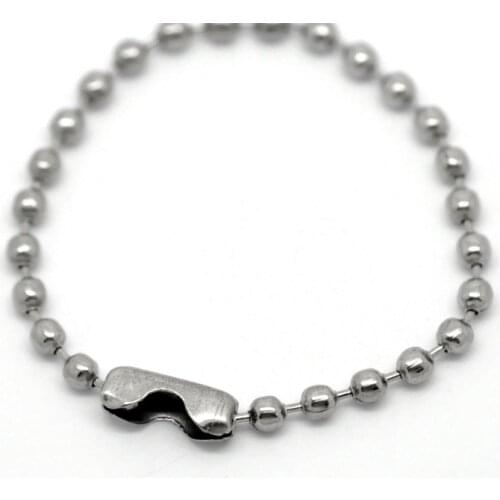 DoreenBeads 20PCs silver color Connector Clasp Ball Chains Keychain Tag 10cm(3 7/8") new