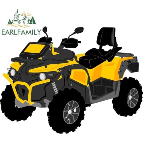 EARLFAMILY 13cm x 9.9cm for ATV Vinyl Decal Waterproof Anime DIY Car Stickers Scratch-proof Window Trunk Vehicle Decoration