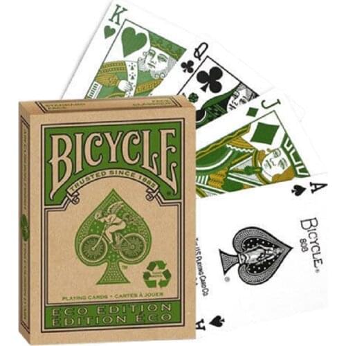 Bicycle Eco Edition Playing Cards Green Deck Poker Size USPCC Rider Recyclable Magic Card Games Magic Tricks Props for Magician