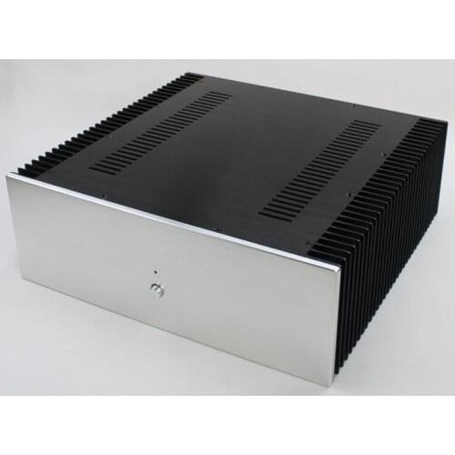 Size D412 W430 H150 All Aluminum Pure Rear Class A Chassis Power Amplifier Case DIY Aluminum Box WA67