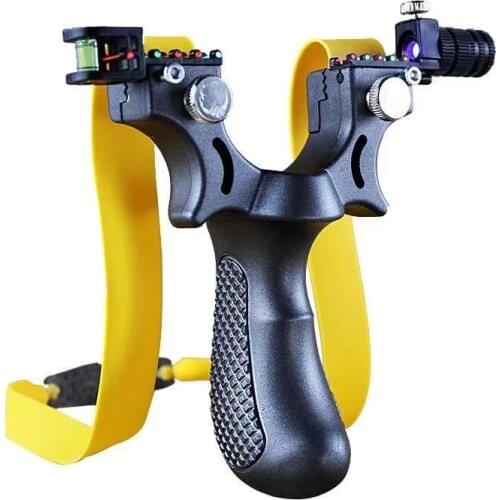 2021 98K sight laser light infrared slingshot free binding fast pressing high-power flat rubber band outdoor shooting sports toy