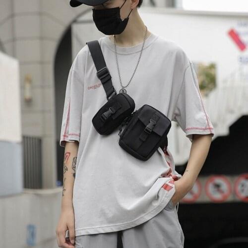 Multi functional crossbody bag for both men and women Personality fashion street hip-hop bag chest bag waist bag phone purses