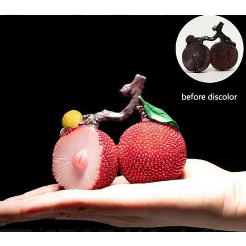 Discoloration Tea Pet Resin Bayberry Statue Decoration Home China Kung Fu Tea Set Accessories Crafts Tea Pets Creative Decor