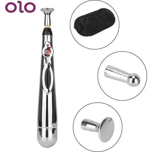 OLO Electric Shock Stick Breast Clitoris Penis Massage Nipple Stimulator Electro Fantasy Wand Sex Toys for Man Woman
