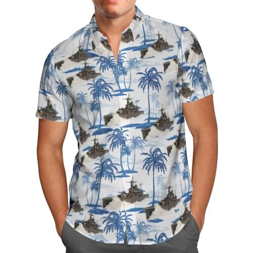 Warship 3D Beach Breathable Hawaii Summer 2021 Shirt Short Sleeve Shirt Streetwear Oversized Chemise Hombre Blusa Masculina-20
