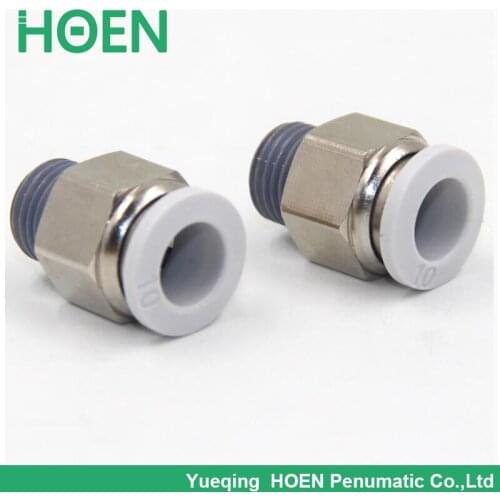 PC10 04 Pneumatic Air Fittings Male Straight Thread Union Push-in Fittin 10mm joint pipe 1/2 Thread Air Quick Conneactor PC10-04