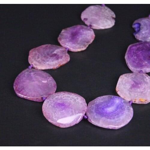 Approx9PCS/strand Purple Raw Dragon Veins Agates Drusy Faceted Slab Nugget Loose Beads,Natural Gems Stone Slice Pendants Jewelry