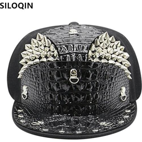 SILOQIN Snapback Cap Personality Armor Hip Hop Cap For Men Women Multi-style Nightclub Bar Performance Hat Novelty Flat Brim Hat