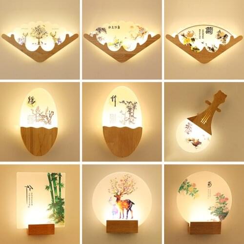 Artpad Modern Romantic Loveliness Classic Picture Wall Lamp Bedside Bedroom Stair Corridor Porch Led Nordic Home Wall Light