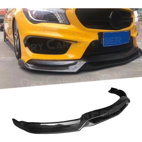 Carbon Fiber Front Lip Bumper Spoiler Splitter For Mercedes Benz CLA Class W117 CLA180 CLA200 CLA250 CLA45 AMG R1 Style FRP