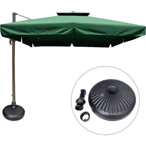 Multipurpose Garden Yard Umbrella Base Stand Round Plastic Patio Umbrella Holder for Outdoor Lawn Garden High Weight
