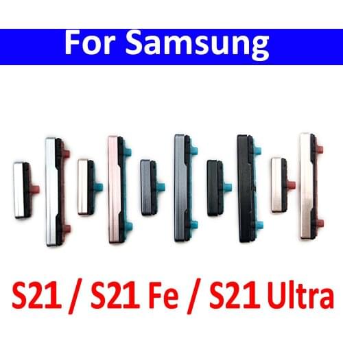 10Pcs/Lot, Side Keys Key Power and Volume Buttons Button Replacement For Samsung S21 Plus / S20 Fe / S20 Ultra Replacement Parts