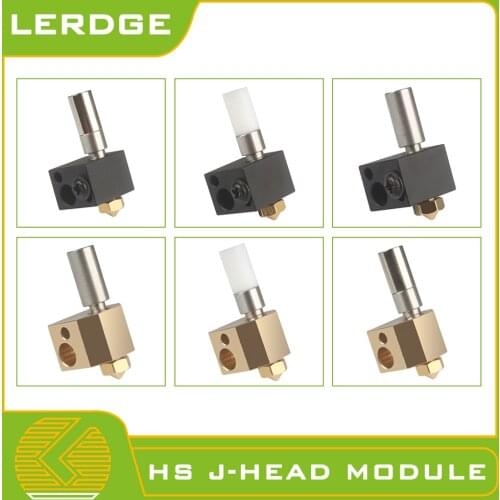 LERDGE 3D Printer Parts HS Hotend J-head 0.4mm 1.75mm Nozzle Low Temp Replace V6 Accessories Extruder Kit Heating Block