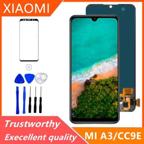 Super AMOLED Display For Xiaomi Mi CC9E LCD Display Touch Screen Digitizer Assembly With Frame For Xiaomi Mi A3 MiA3 Lcd