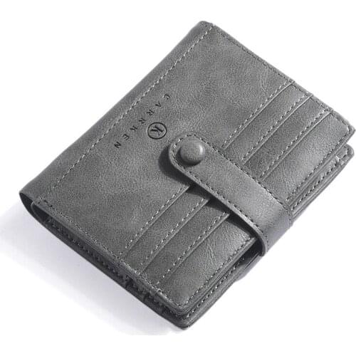 2020 Vintage Mens Short Wallet Men Pu Leather Wallet Male Purse Clutch Wallet Male Coin Purse Multi-Card Bit Retro Card Holder