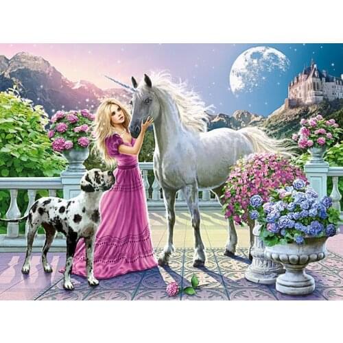 5D Diy diamond painting unicorn cross stitch round&square rhinestone pictures of crystals embroidery Needlework crafts