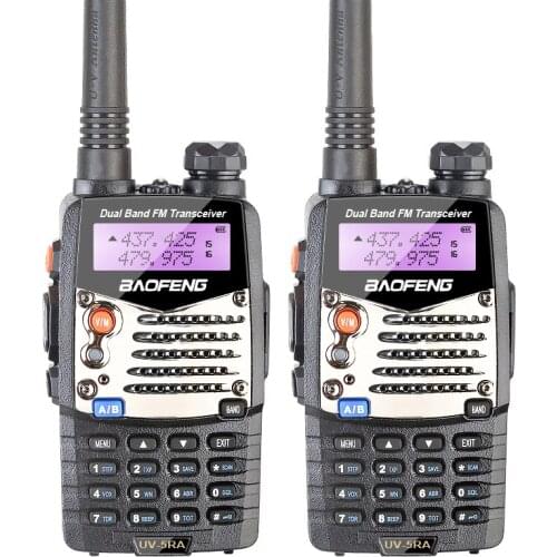 Free Shipping 2PCS Original Baofeng Dual Band 5W UV-5RA Walkie Talkie Transceiver Free Earphone