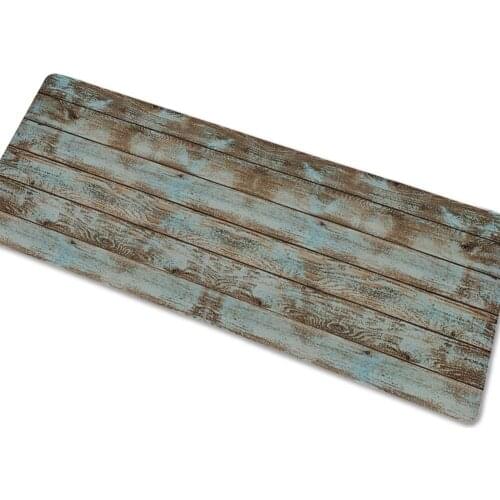 Long Retro Floor Wooden Color Anti-slip Water absorption and oil absorption Kitchen Mat Carpets Bathroom Bedroom Doormat Rugs