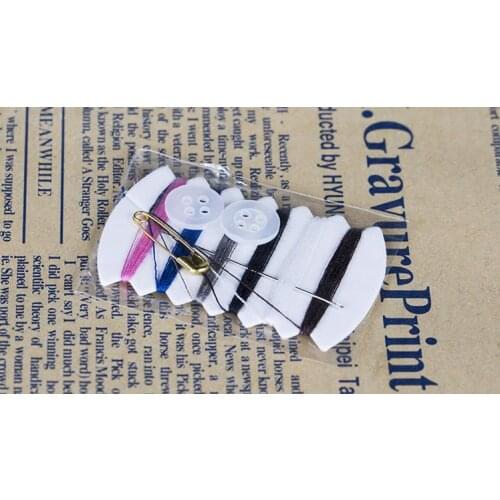DHL 2500SETS/lot mini sewing kit / travel sewing kits embroidery needlework six threads sewing kit mending kit SN842