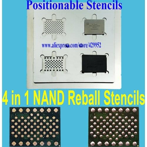Efix 4 in 1 IP NAND Flash BGA Position Reballing Stations Stencils Heat Gun for iPhone iPad PCIE HDD Chip IC Repair Tool Kits