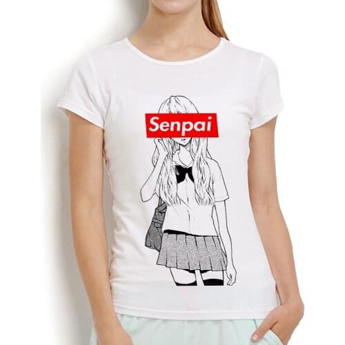 Japan Harajuku SENPAI tshirt women JOLLYPEACH brand new white casual Tee shirt femme school style girl design T Shirt