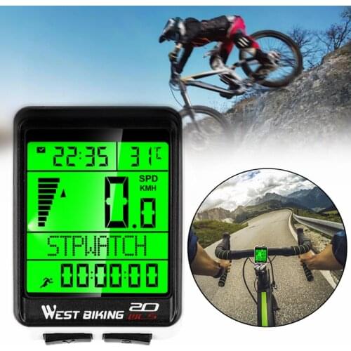 Mountain Bike Wireless Code Meter 5 Language Large-Screen Multifunctional LED Waterproof Cycling Odometer Stopwatch Speedometer
