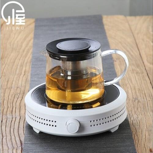 JIEWU High Temperature Resistant Glass Teapot Filter Kettle Can Heat Tea Set 2021 New Hot Office Home Kitchen Accessories