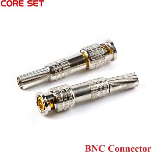 10Pcs Monitoring Pure Copper BNC Connector For Q9 Video Connector 75-5 Axis Line BNC Connector Security Accessories Connector