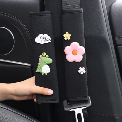 Creative cute Car Safety Belt Protect Shoulder Pad Vehicle Seat Belt Cushion for Kids Children Baby Playpens cars accessories