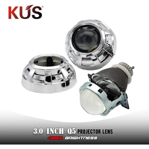 3.0Inch Koito Q5 Bi Xenon Projector Lens Hign Low Beam Mask Shrouds Use D2H D2S Xenon Bulbs Fit H4 Car Model Headlamp Modify