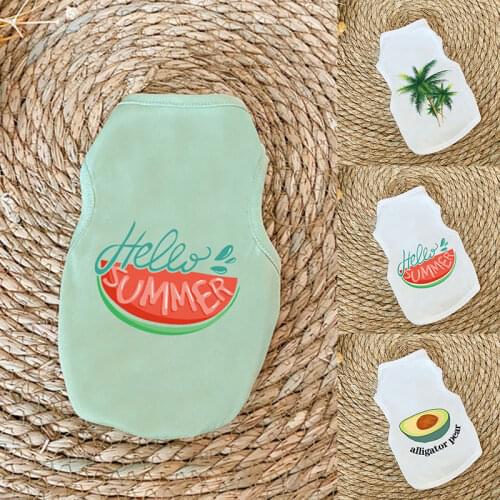 Summer Dog Clothes Puppy Dog Accessory Pet Vest Durable Soft Dog Shirt Sleeveless Cat T-shirt Summer Clothes Cute Simple Striped