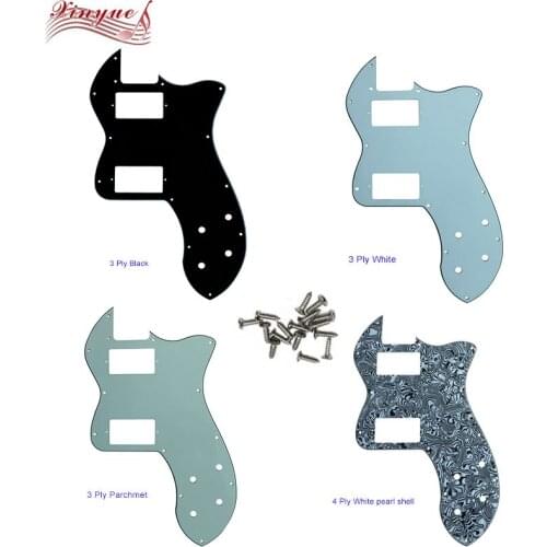 Pleroo Guitar Parts For 13 holes Tele Player Thinline Guitar pickguard With PAF Humbucker Pickups Scratch Plate